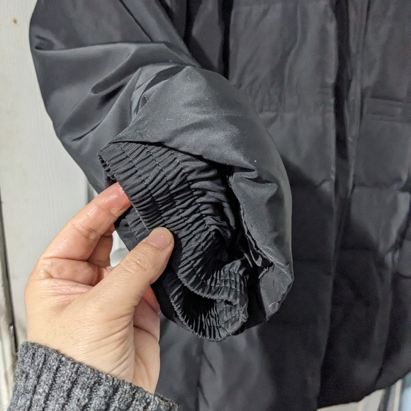 Bebe women's winter down puffer hooded jacket, black, size 3X - Picture 6 of 14